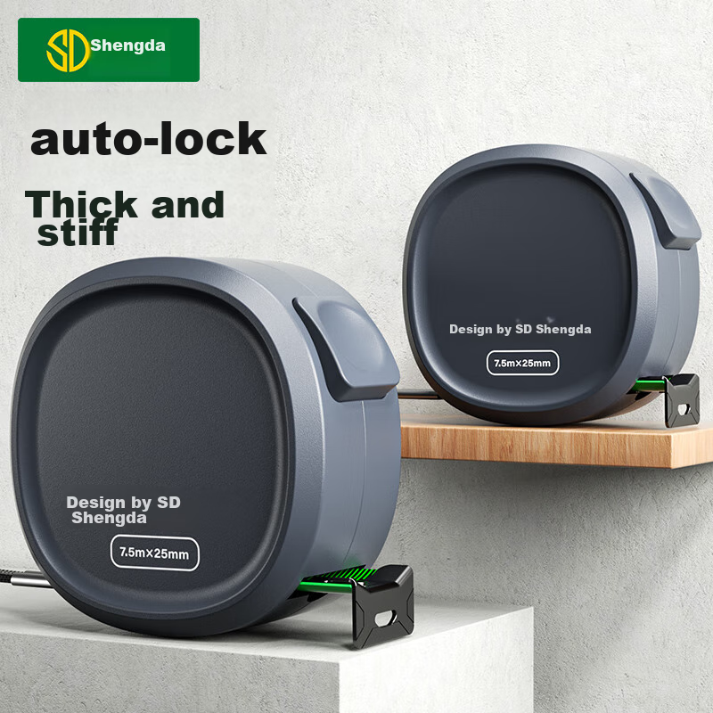 Shengda Fluorescent Self-Locking Steel Tape Measure, Carpenter's Ruler, Box Rule...