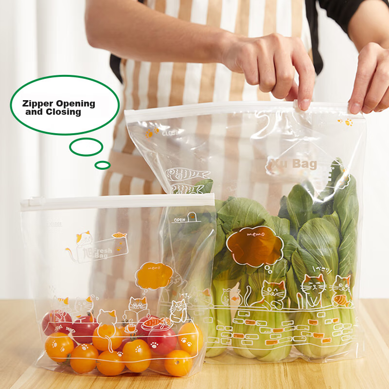 Xubao Xianxianxianmei Zipper 3D Sealed Bags, Fresh-Keeping Airtight Bags, Medium...