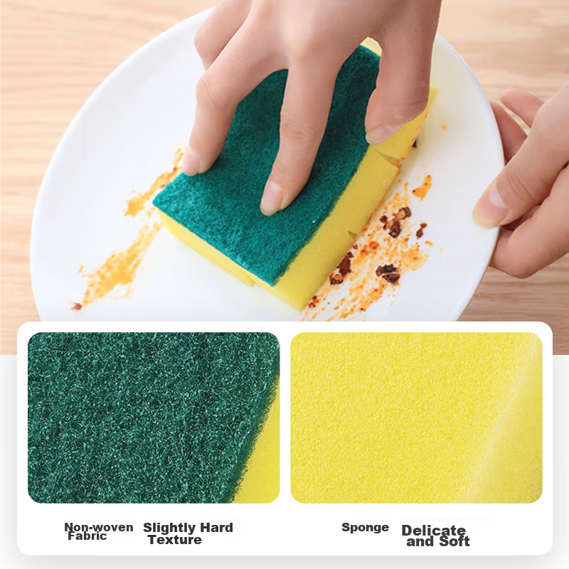 Xiwuyu Sponge Dishwashing Cloth, Scouring Pad, Kitchen Pot Scrubber, Sponge Dish...