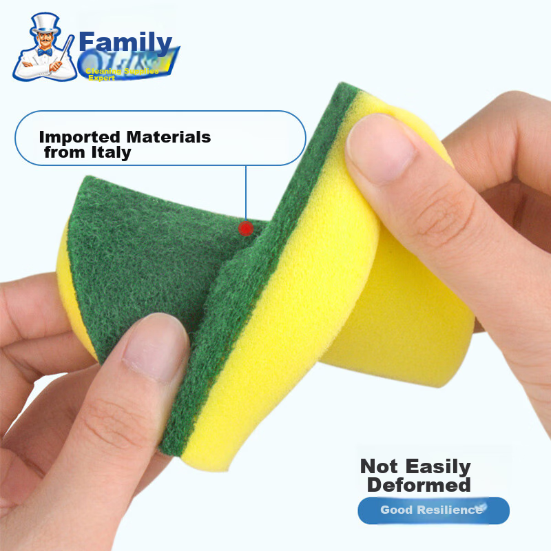 Shijia Italian Imported Scouring Pad, 8-Pack, Kitchen Degreasing Brush, Pot Scru...