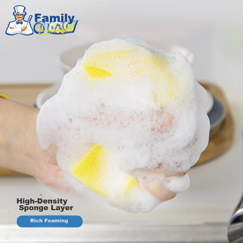 Shijia Italian Imported Scouring Pad, 8-Pack, Kitchen Degreasing Brush, Pot Scru...