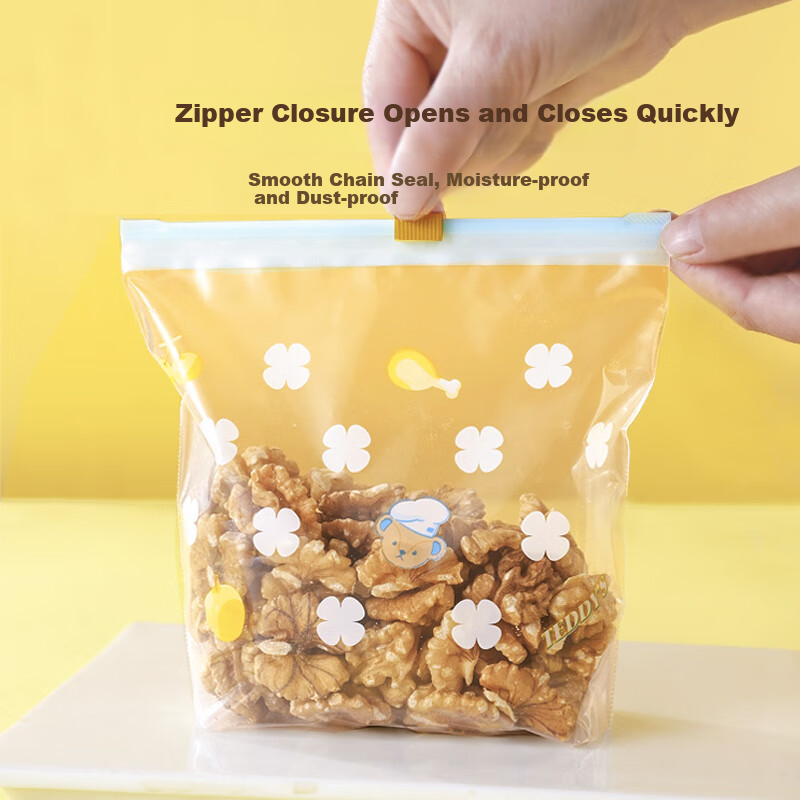 Jingzao Food-Grade Sealed Bags Set for Barbecue And Camping, Zipper Resealable B...