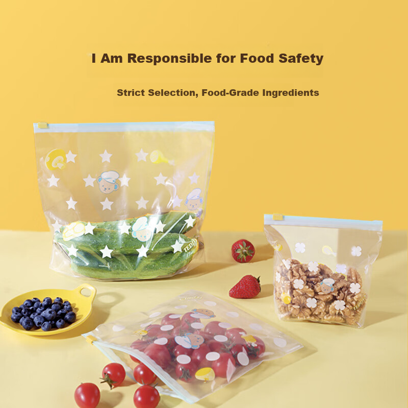 Jingzao Food-Grade Sealed Bags Set for Barbecue And Camping, Zipper Resealable B...