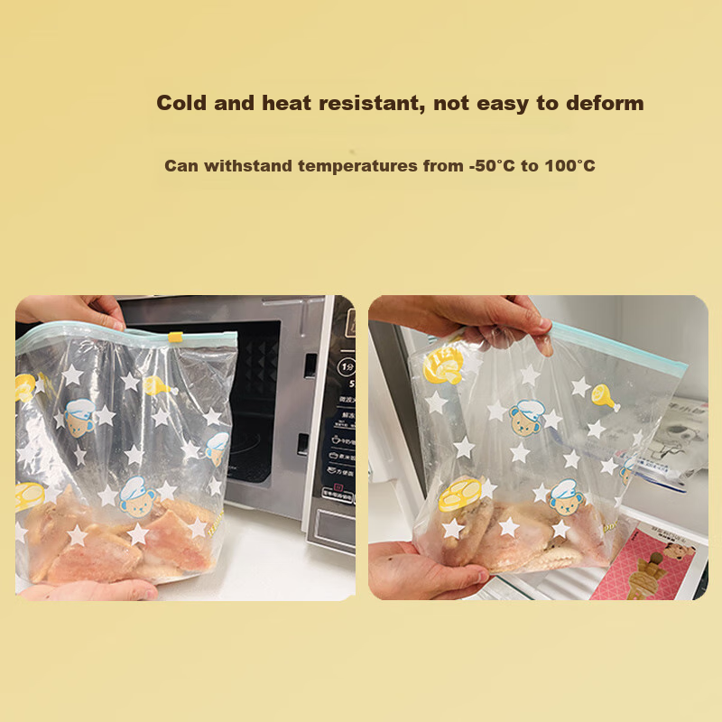 Jingzao Food-Grade Sealed Bags Set for Barbecue And Camping, Zipper Resealable B...