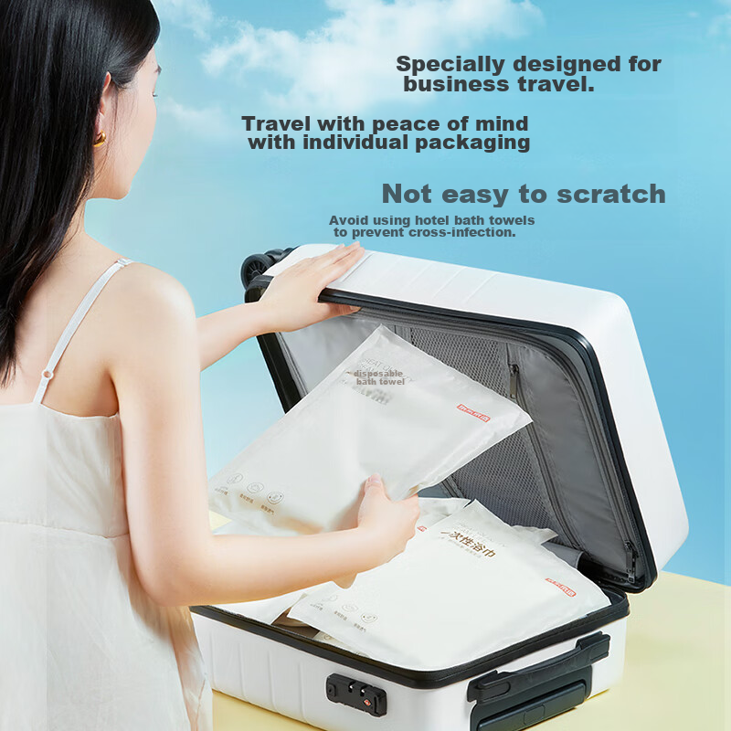 Jingzao [Extended 70*140cm] Disposable Bath Towel, Large Towel for Bathing, Trav...