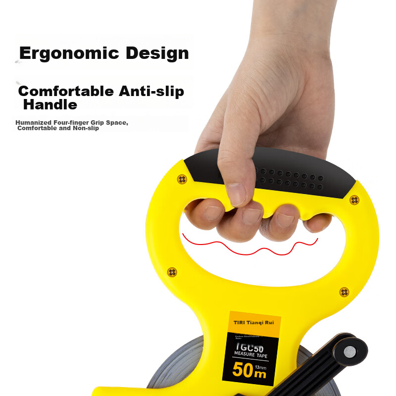 Tianqi Rui Steel Tape Measure 50 Meters, Handheld And Stand-Up Cross-Shaped Long...