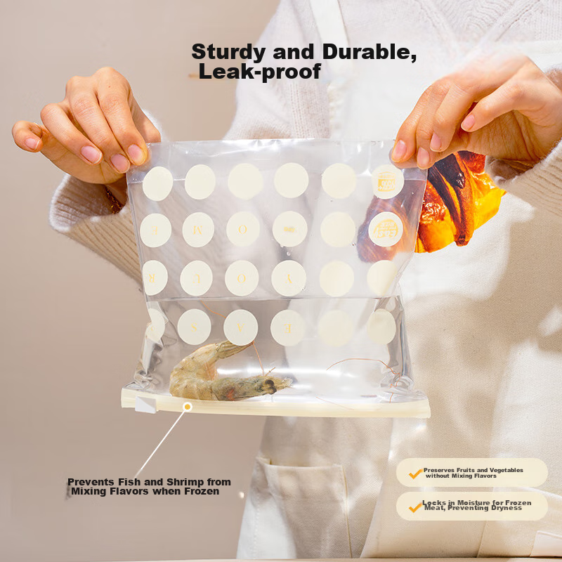 Yiyoujia Food Antibacterial Storage Bags, Odor-Proof, Refrigerator Sealing Bags,...