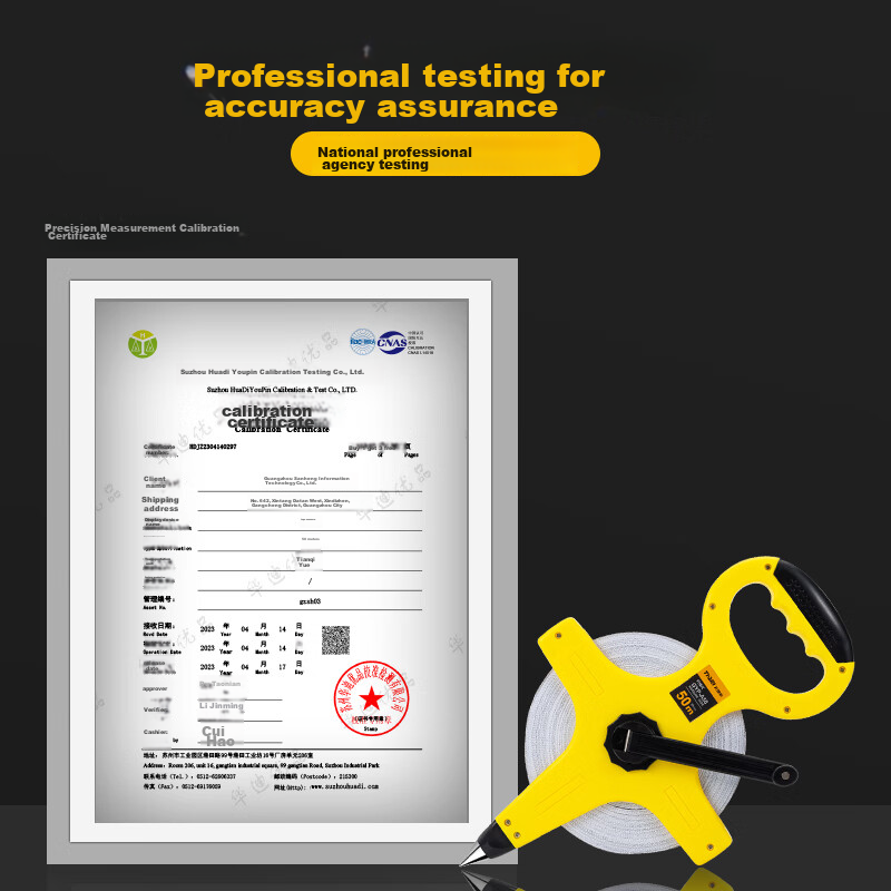 Tianqi Rui 100-Meter Handheld Fiber Tape Measure, Cross-Shaped Long Tape Measure...