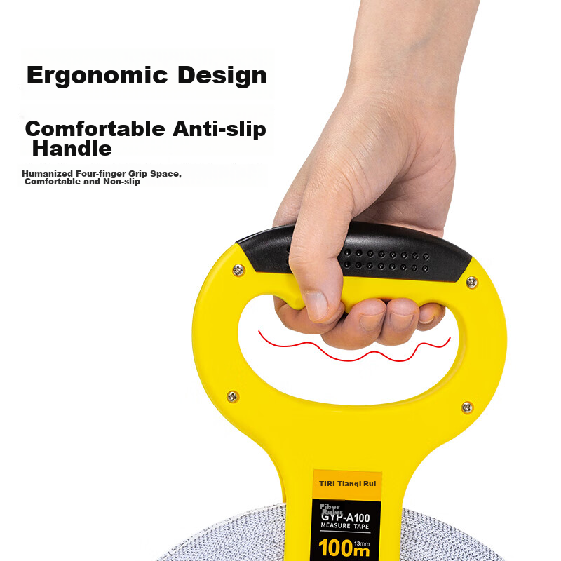 Tianqi Rui 100-Meter Handheld Fiber Tape Measure, Cross-Shaped Long Tape Measure...