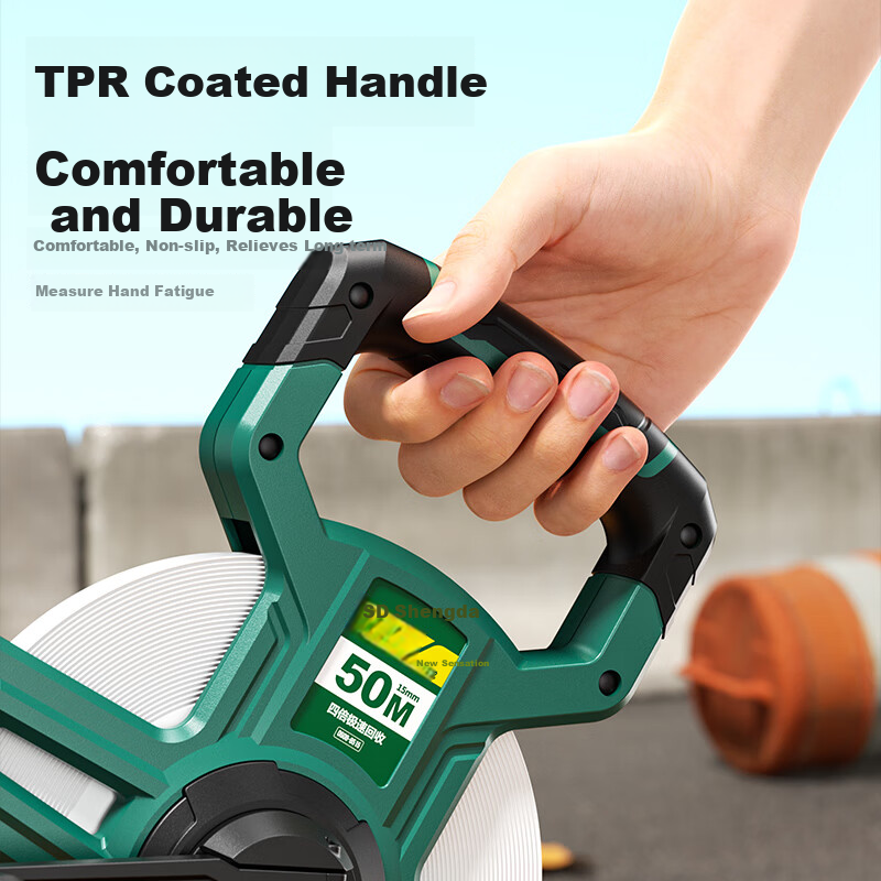 Shengda Tape Measure, Fiber Tape 100 Meters, Frame-Style PVC Fiberglass Tape Mea...