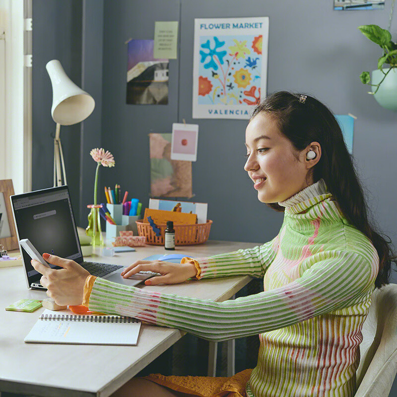 Sony WF-C510, White, Lightweight And Comfortable True Wireless Earbuds, Qixi Gif...