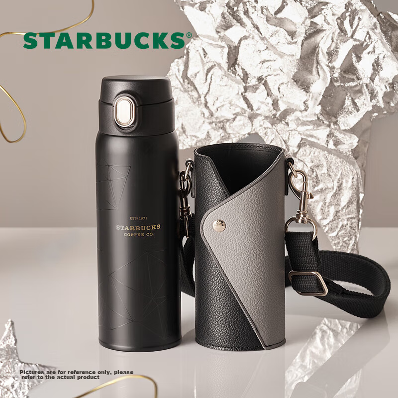 Starbucks Coffee Treasure Series Golden Flow Stainless Steel Cup with Cup Sleeve...