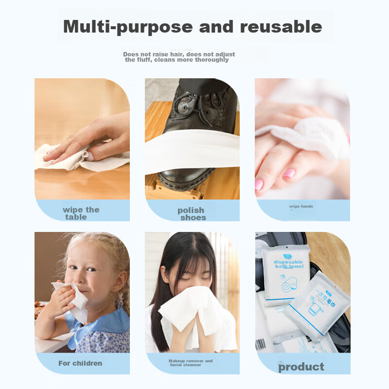 Xinqin Disposable Pearl Pattern Face Towels, Highly Absorbent, Travel-Friendly,...