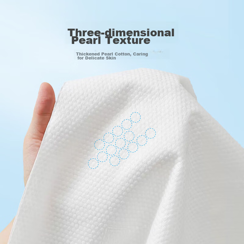 Xinqin Disposable Pearl Pattern Face Towels, Highly Absorbent, Travel-Friendly,...