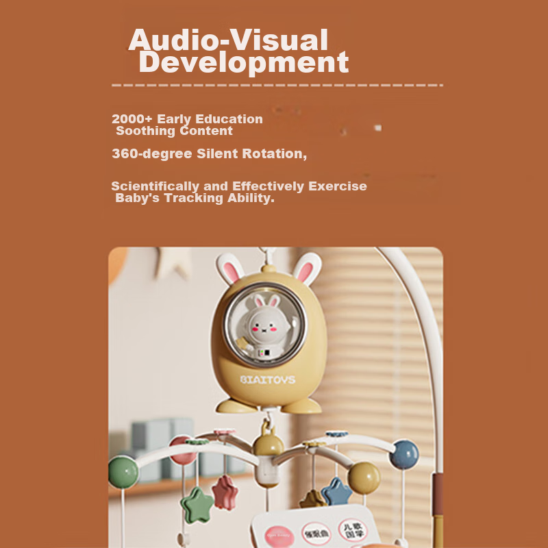 Xinge Baby Crib Bell, Sleep Aid, Rattle Sound, Light And Sound Bedside Bell, Soo...