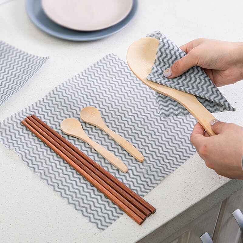 Tinghao Kitchen Paper Towels, 4 Packs, 320 Sheets, Disposable Cleaning Cloths, K...