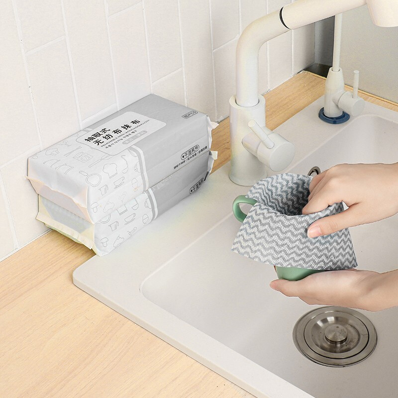 Tinghao Kitchen Paper Towels, 4 Packs, 320 Sheets, Disposable Cleaning Cloths, K...