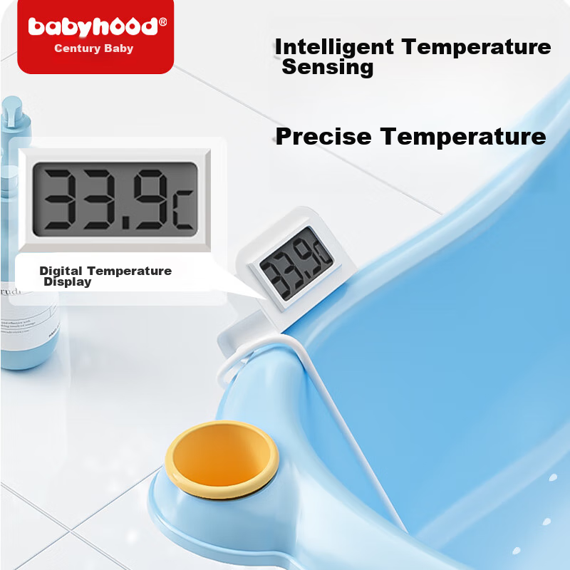 Babyhood Baby Bath Tub, Baby Sitting Bath, Free Bath Mat + Thermometer, Suitable...