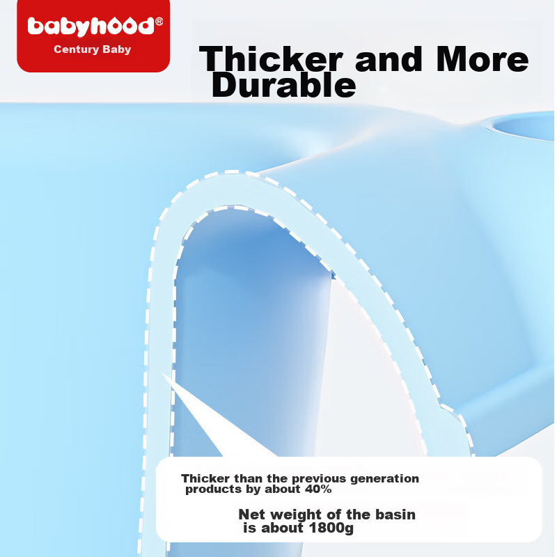 Babyhood Baby Bath Tub, Baby Sitting Bath, Free Bath Mat + Thermometer, Suitable...