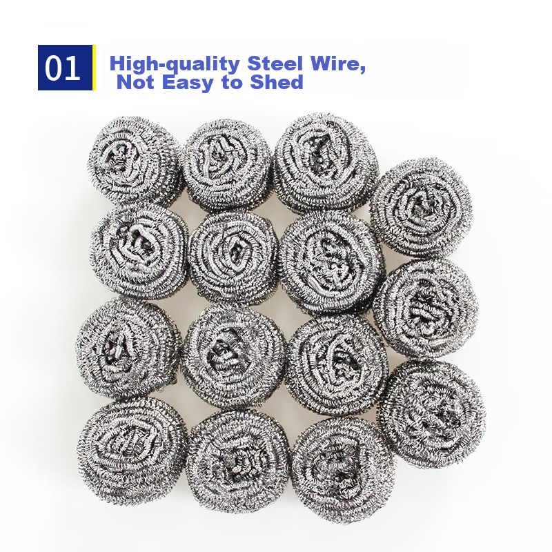 Yizhixuan Steel Wool Scrubbers, 40 Count, Commercial Use, Degreasing, Low Sheddi...