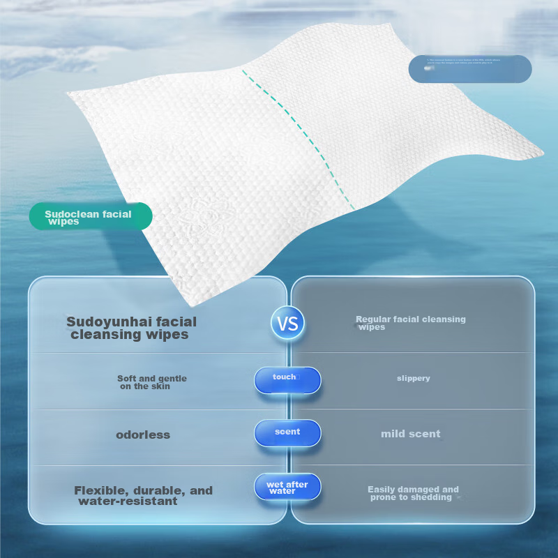 Sude Disposable Facial Cleansing Wipes, Pull-Out Style, Pure Cotton, Face Towels...