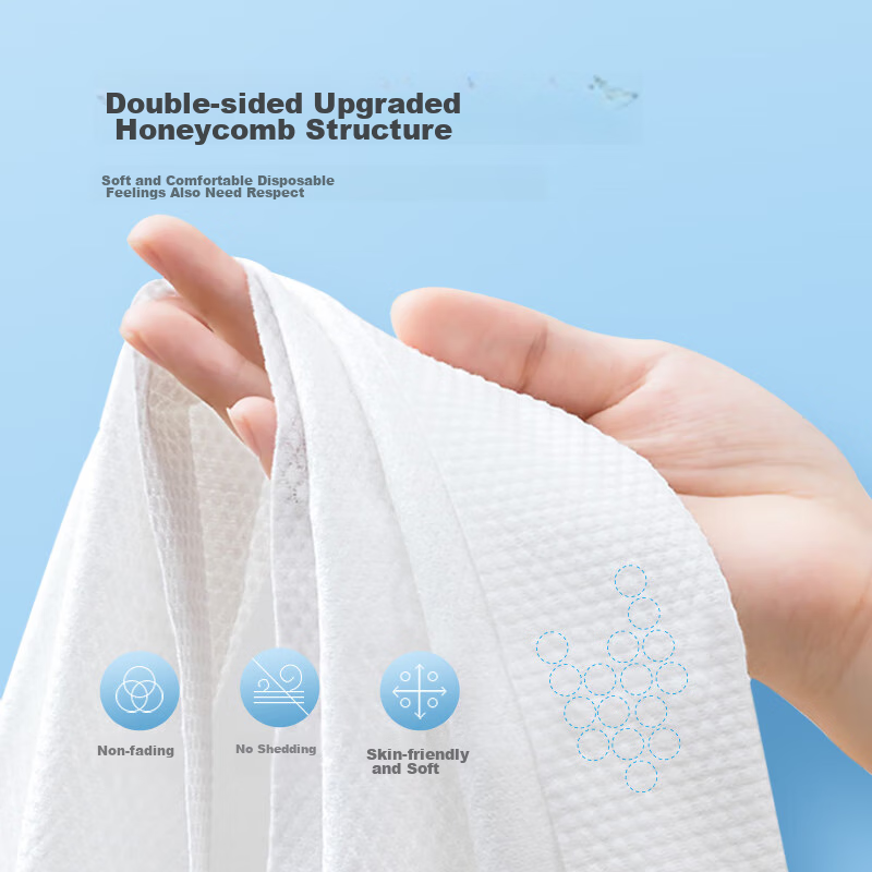 Xinqin Disposable Bath Towels, Pure Cotton, 3 Individually Wrapped, Thickened An...
