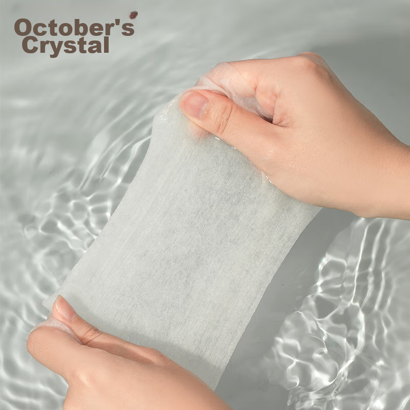 October Crystal Baby Soft Cotton Wipes, Dual-Use for Dry And Wet, Pure Cotton Pa...