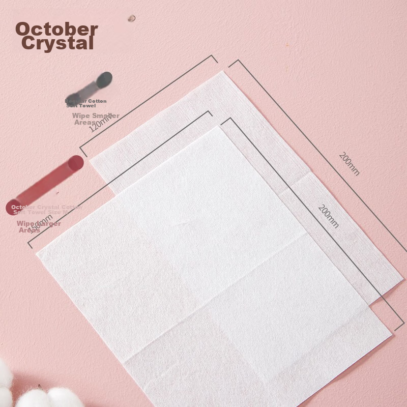 October Crystal Baby Soft Cotton Wipes, Dual-Use for Dry And Wet, Pure Cotton Pa...