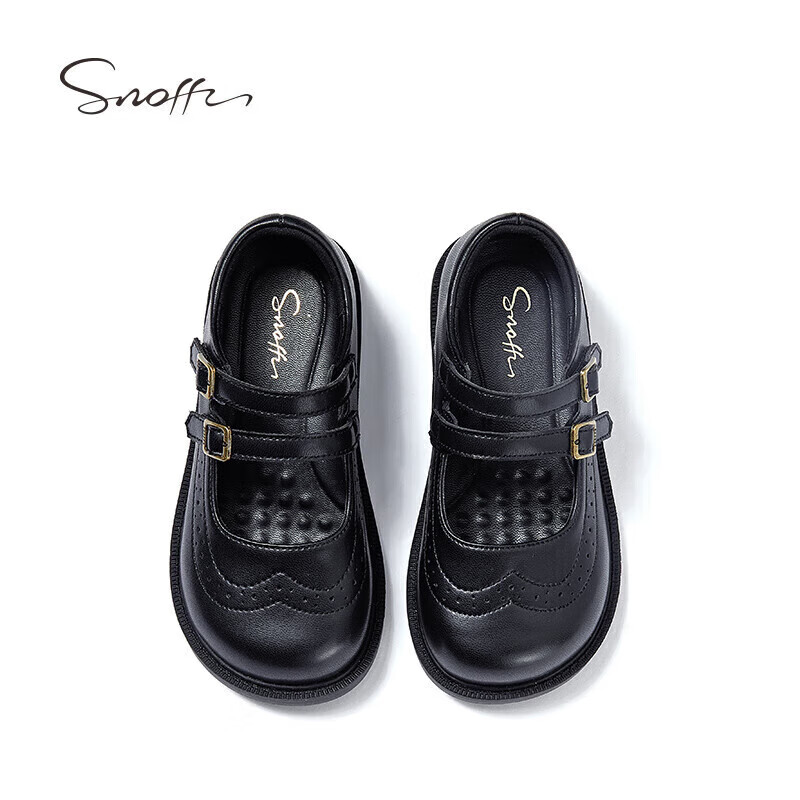 Snoffy Children's Leather Shoes Autumn Girls Princess Shoes Big Kids Comfortable...