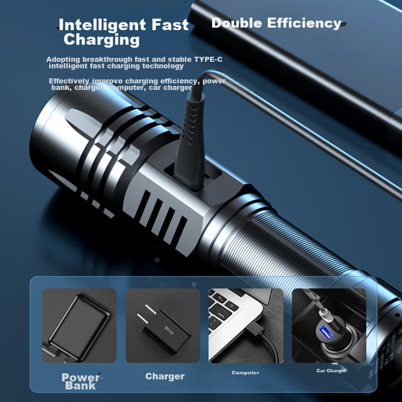 Tianhuo Flashlight, High Brightness, Long Battery Life, Outdoor Survival, Laser...