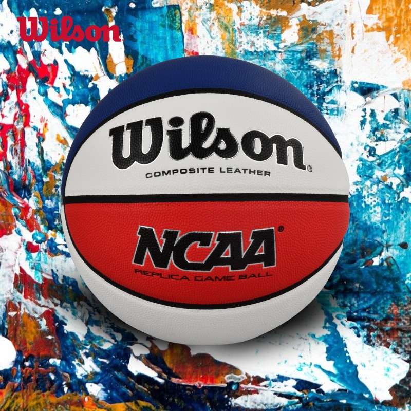 Wilson NCAA REPLICA Series No. 7 Basketball, PU Material, Indoor And Outdoor Use...