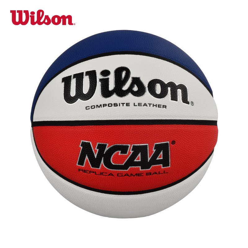 Wilson NCAA REPLICA Series No. 7 Basketball, PU Material, Indoor And Outdoor Use...
