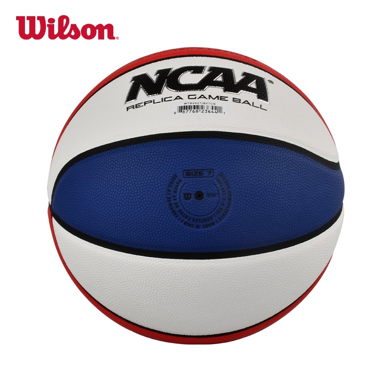 Wilson NCAA REPLICA Series No. 7 Basketball, PU Material, Indoor And Outdoor Use...