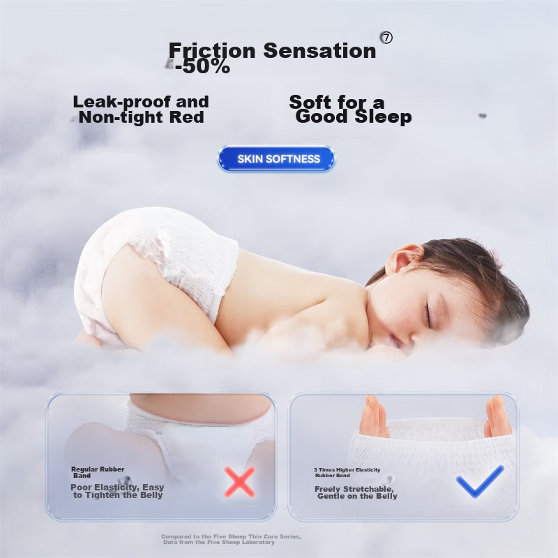 FIVERAMS Soft Skin Diapers L 115 Pieces (9-14kg), Baby Diapers, Breathable, Quic...