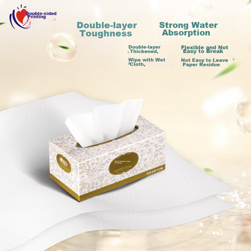 Xinxiangyin Boxed Facial Tissues, 2-Ply, 200 Sheets*9 Boxes, Napkins, Long-Handl...