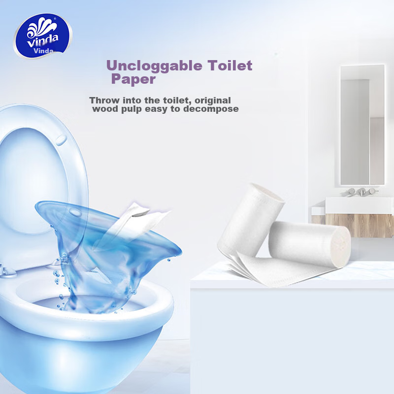 Vinda Coreless Toilet Paper, Extra Strong 4-Ply 140g*12 Rolls, Thicker Upgrade,...