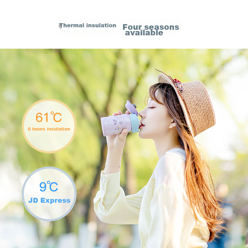 ZO JIRUSHI Insulated Mug, Portable Mini Cute Cup, Compact Women's Water Bottle,...