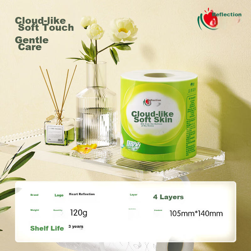 Xinxiangyin Core Roll Toilet Paper, Cloud-Soft 4-Ply 120g*20 Rolls, Thickened Ti...