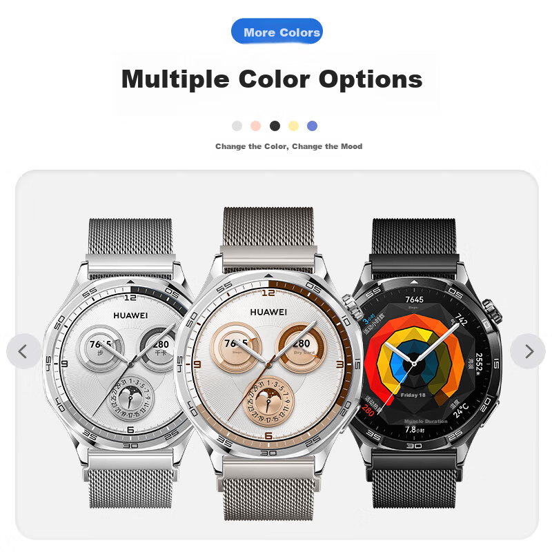 Weiqiantu Compatible with Huawei Watch Band GT5/5pro/GT4/watch4pro Milanese Stra...