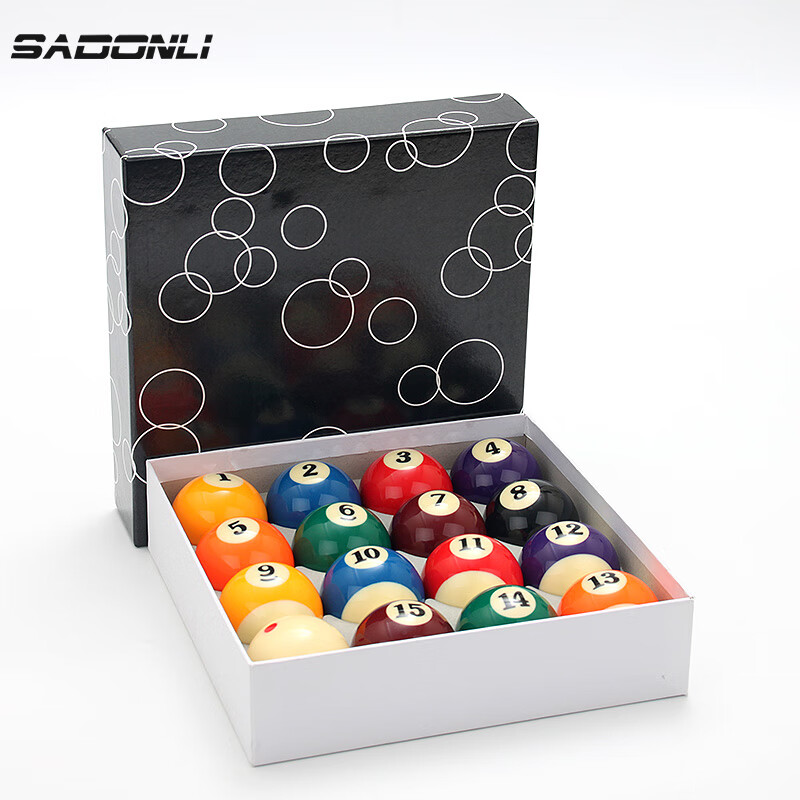 New Power Billiard Balls, High-Quality Pool Balls, American-Style Large Size, 16...