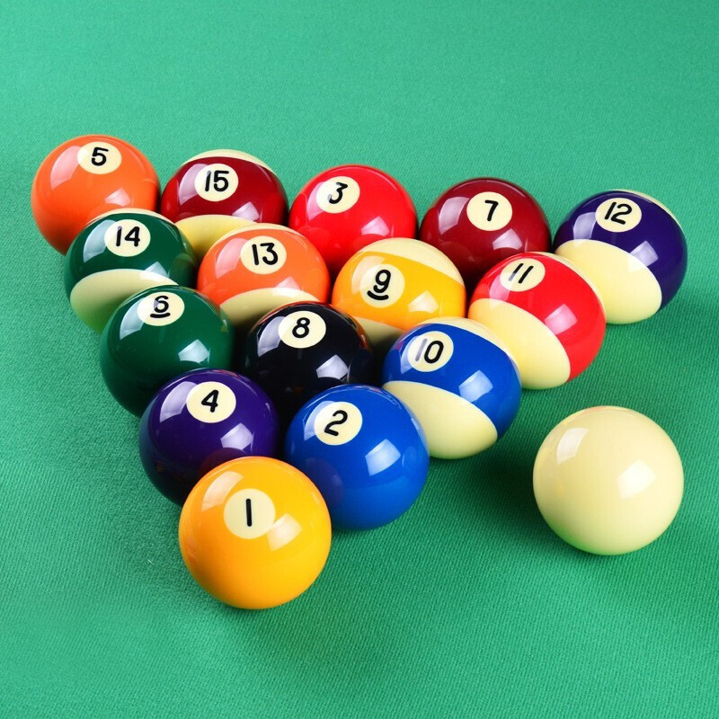 New Power Billiard Balls, American-Style Large Balls, 16-Color Crystal Pool Tabl...