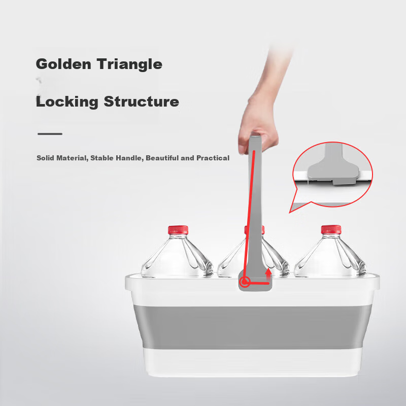 Suobang Foldable Mop Bucket, 10L Rectangular, for Washing Mops, Household Use, F...