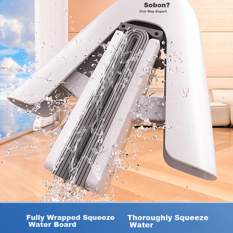 Sobang Sponge Mop, 33cm, 2 Heads, Household, All-In No Hand Washing, 2025 New Mo...