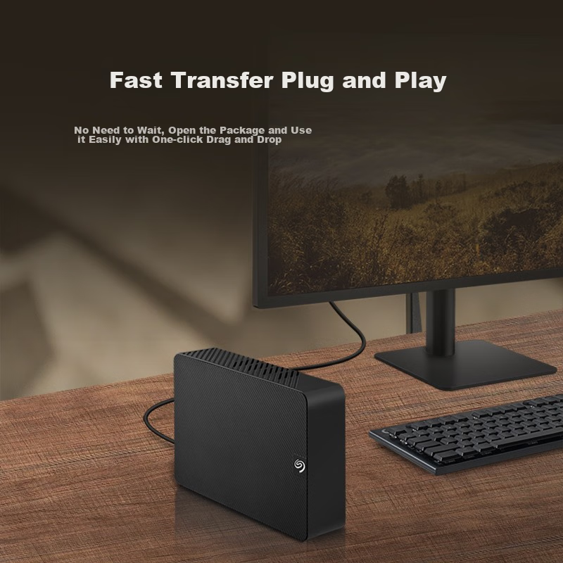 Seagate Desktop Portable Hard Drive, 10TB, Seagate BarraCuda, 3.5-Inch, Mechanic...