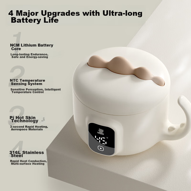 SnowBear Children's Constant Temperature Bowl, Baby Food Smart Insulated Bowl wi...