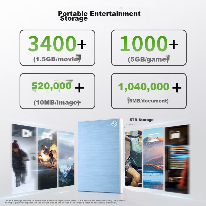 Seagate Portable Hard Drive, 2TB Encrypted, USB3.0 High-Speed, Seagate Ming 2.5-...