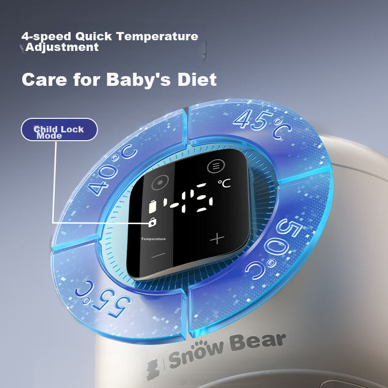 SnowBear Baby Food Bowl, 316L Stainless Steel, Intelligent Constant Temperature,...