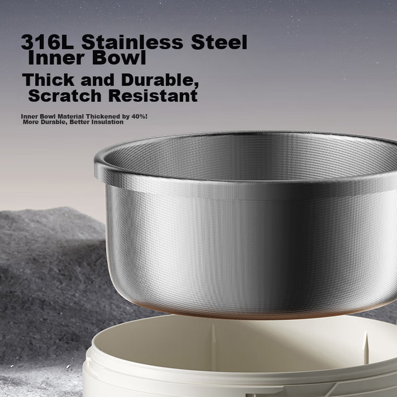 SnowBear Baby Food Bowl, 316L Stainless Steel, Intelligent Constant Temperature,...