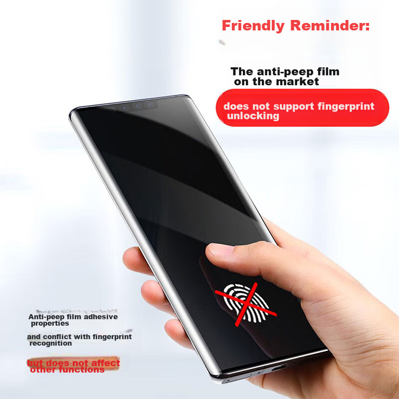 Yisika [Full Screen Nano Privacy 2 Pieces] Hydrogel Film for Honor 100, Honor 90...