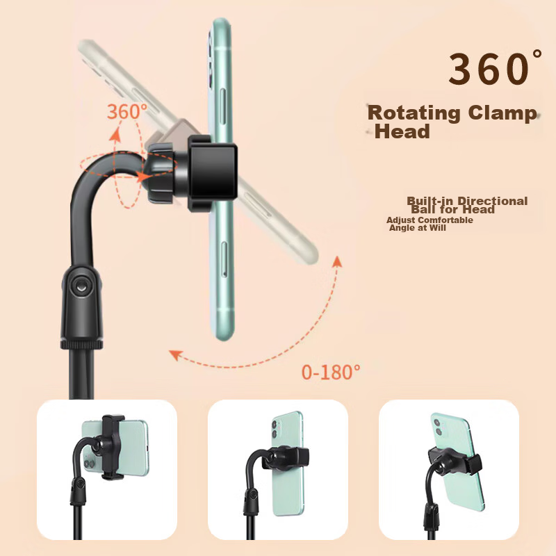 Stiger Phone Stand, Desktop Live Streaming Multi-Position Selfie Stand, Lazy Bed...